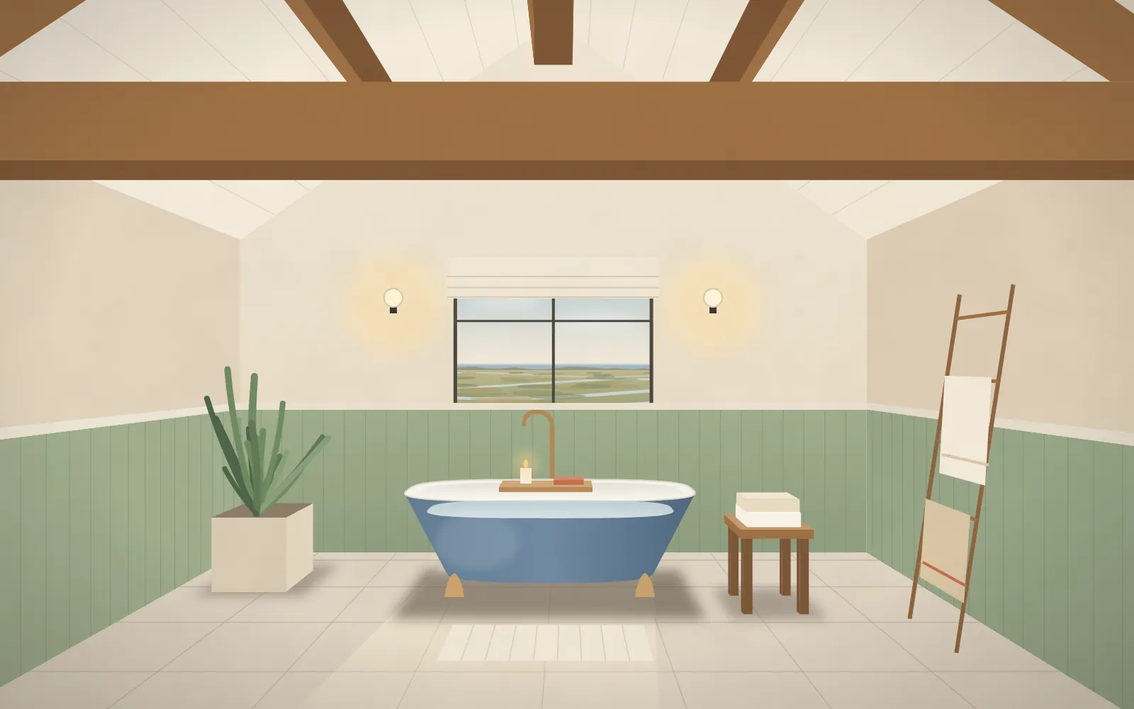 The main bathroom