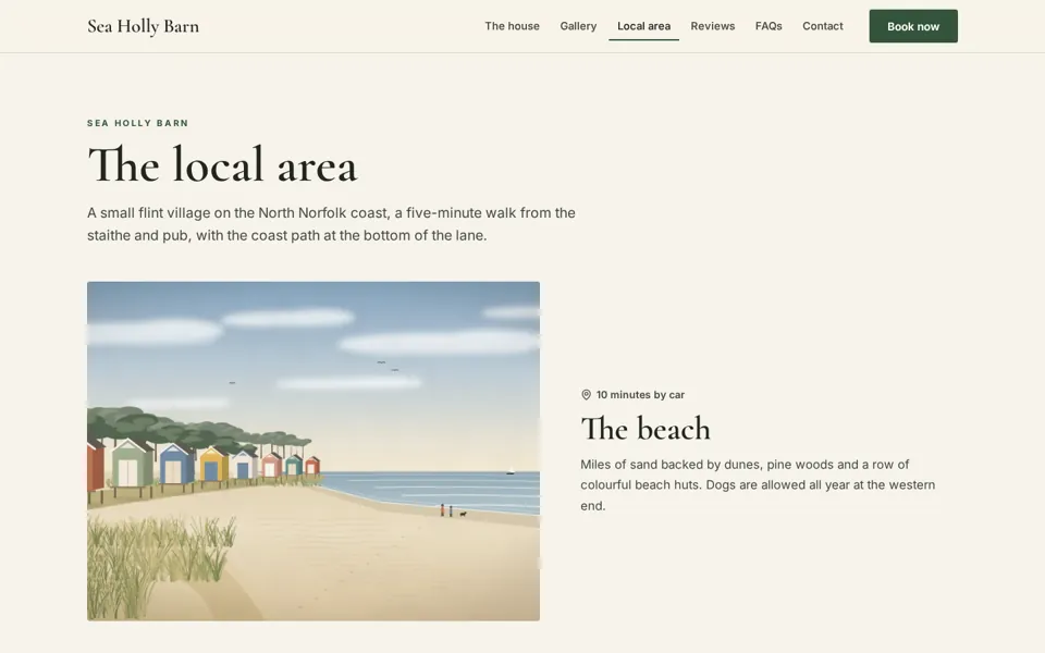 The example website in the Country house design