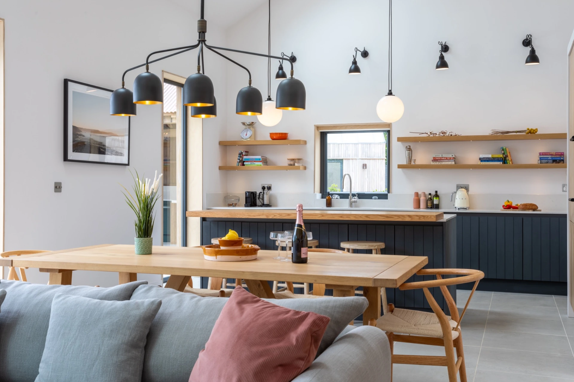 Holiday let dining room and kitchen photographed by Property Photo Guy